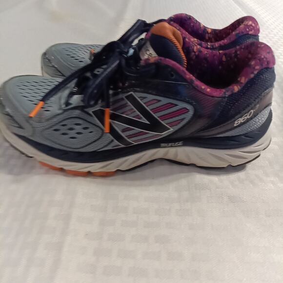 New Balance 860v7 Women's Running Shoes 7.5 Blue /Gray Athletic Sneakers - Picture 5 of 8
